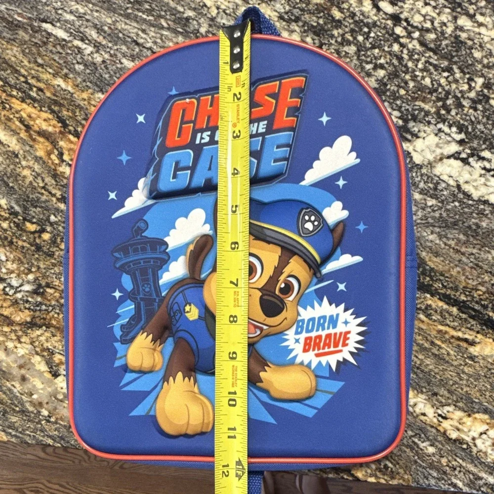 PAW Patrol Chase Insulated Kids Lunch Bag Backpack Style, Blue/Red, Medium